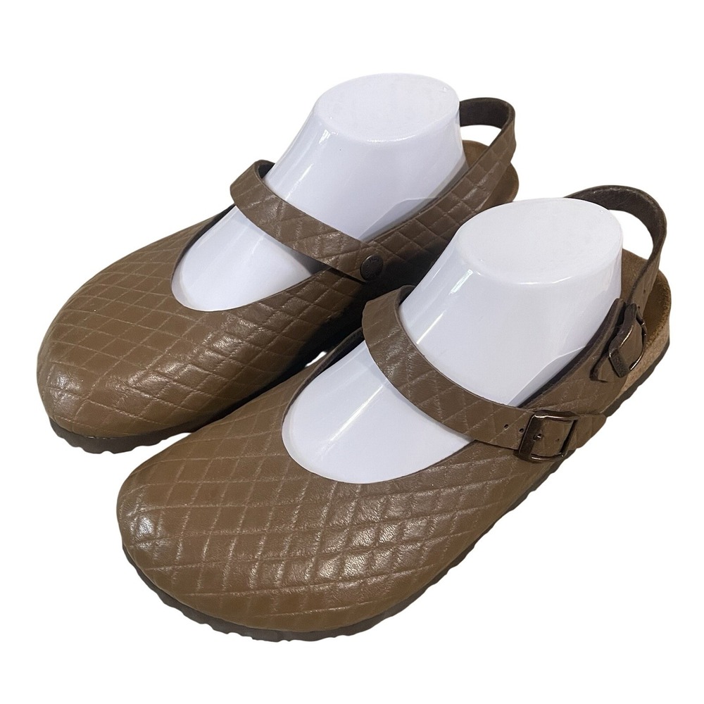 BIRKENSTOCK Women 40/9 Messina Sandals Mary Jane Ballet Flats Boho Brown Leather